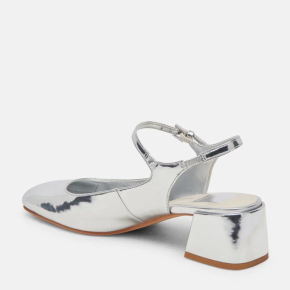 Dolce Vita Silver Maggi Heels Mary Janes size 9 - Picture 5 of 10